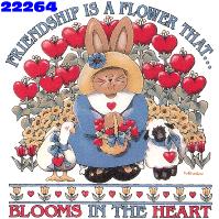 Click to order printed t-shirt 22264... Friendship is a Flower that Blooms in the Heart