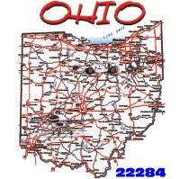 Click to order printed t-shirt 22284... Ohio Map (also available as youth size design #y2142 )