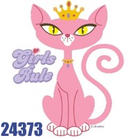 Click to order printed t-shirt 24373... Girls Rule Cat