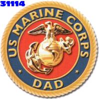 Click to order printed t-shirt 31114... US Marine Corps Dad