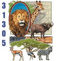 Click to order printed t-shirt 31305... African Wildlife Collage