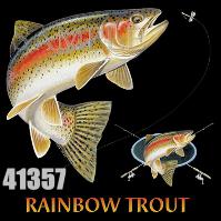 Click to order printed t-shirt 41357... Rainbow Trout Combination (w/ matching crest)