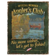 Click to order printed t-shirt 41470... Official Member Angler's Club No more wishin, let's go Fishin!