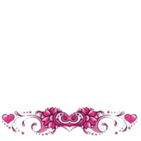 Click to order printed t-shirt 5238-9... Pink Flowers and Hearts (Tailbone back print)