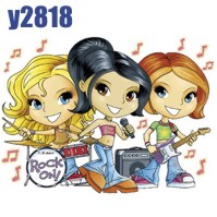 Click to order printed t-shirt y2818... Rock On Girls Band (Youth Size Print)