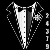 Black T-Shirt Tuxedo Design